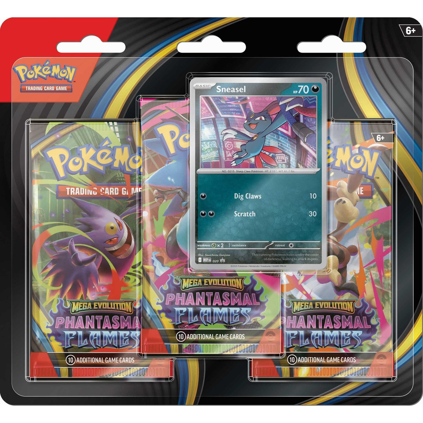 Pokémon TCG: Mega Evolution Phantasmal Flames - 3 Pack
